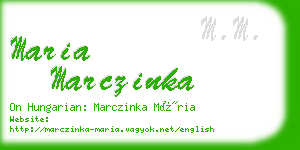 maria marczinka business card